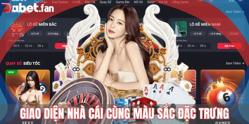 Giao diện nhà cái cùng màu sắc đặc trưng